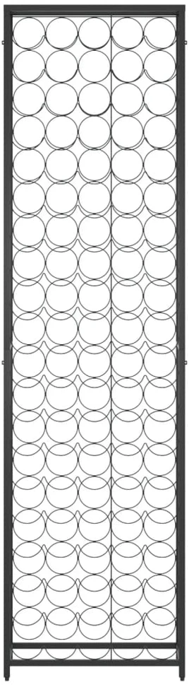 Vyno laikiklis 95 buteliams, juodas, 54x18x200cm, kalta geležis