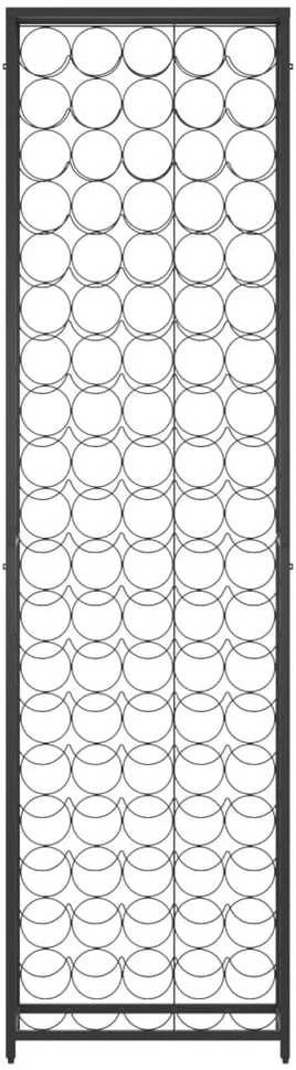 Vyno laikiklis 95 buteliams, juodas, 54x18x200cm, kalta geležis
