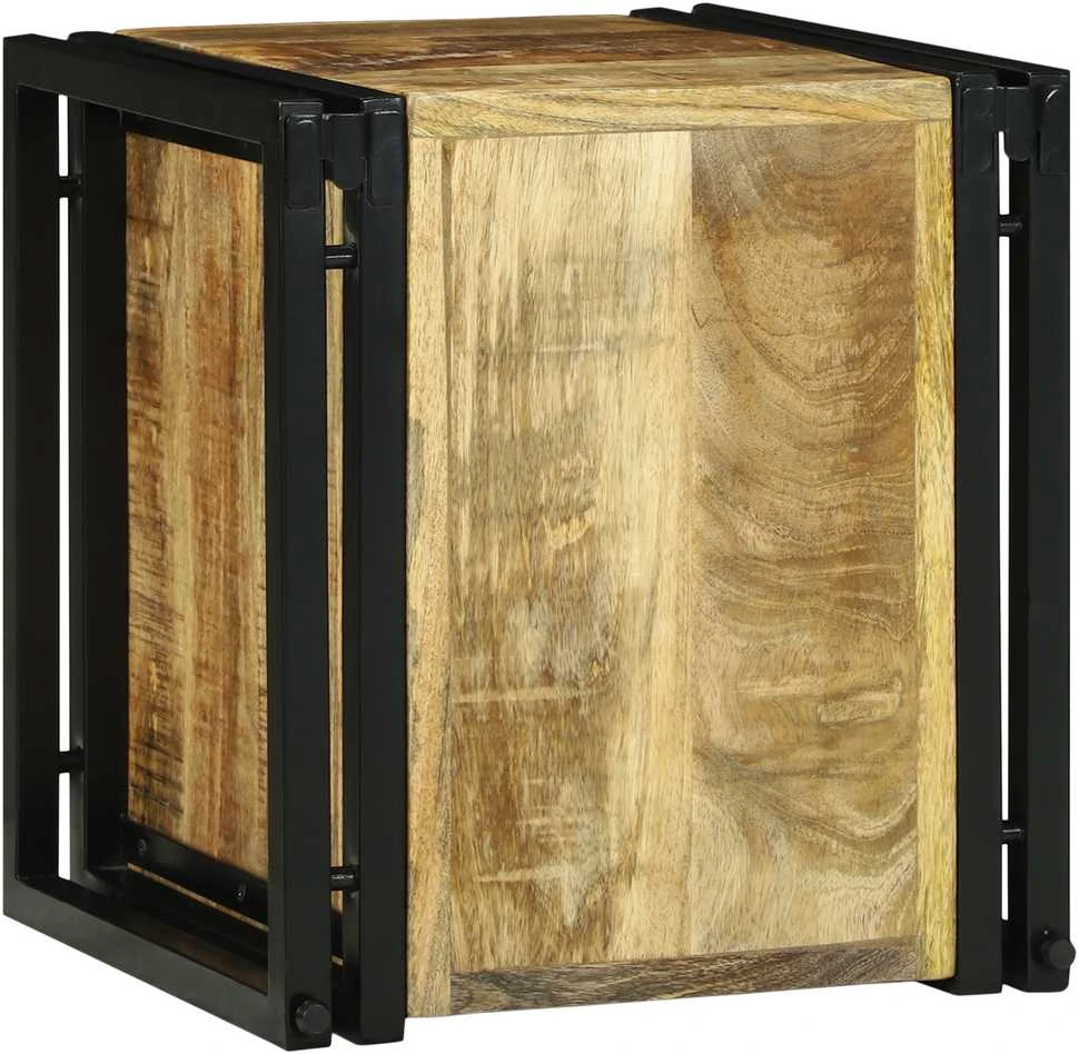 Vyno stovas Ruda ir juoda 35 x 35 x 39 cm Kietas mango medis