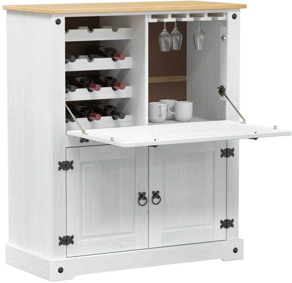 Vyno spinta Balta 97 x 45 x 114 cm Kietos pušies mediena