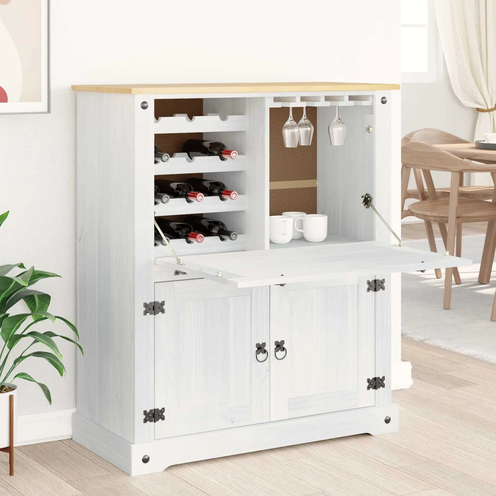 Vyno spinta Balta 97 x 45 x 114 cm Kietos pušies mediena