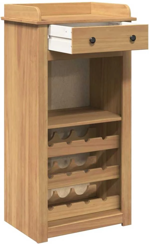 Vyno spintelė Panama, 57x40x111,5cm, pušies medienos masyvas