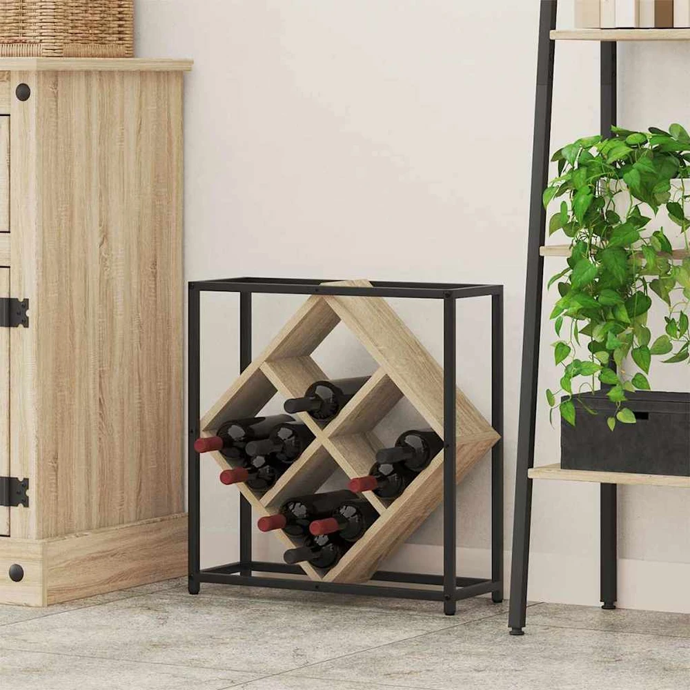 Vyno stovas 16 butelių Apdirbta mediena Sonoma ąžuolas
