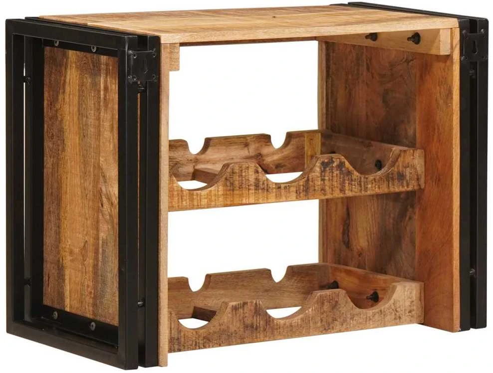 Vyno stovas Ruda 60 x 45 x 33 cm Kietas Rupus Mangų Medis