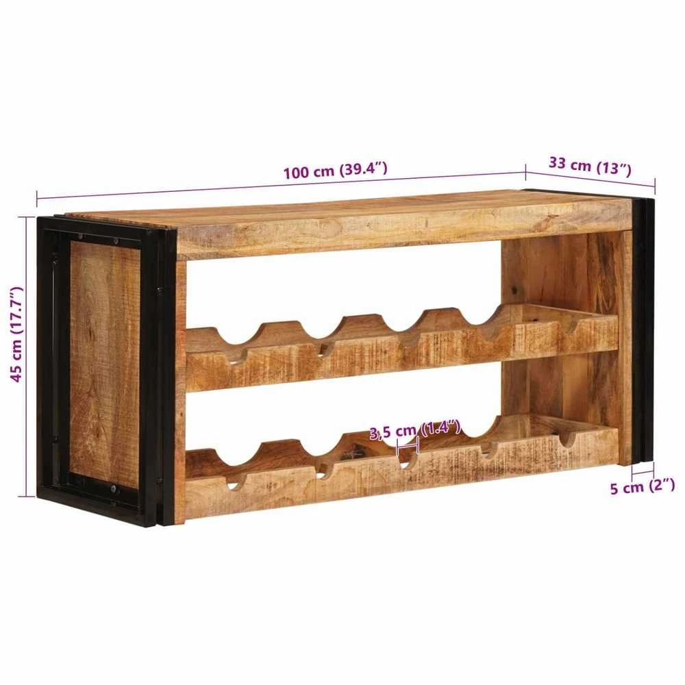 Vyno stovas Ruda 100 x 45 x 33 cm Kietas Rupus Mangų Medis