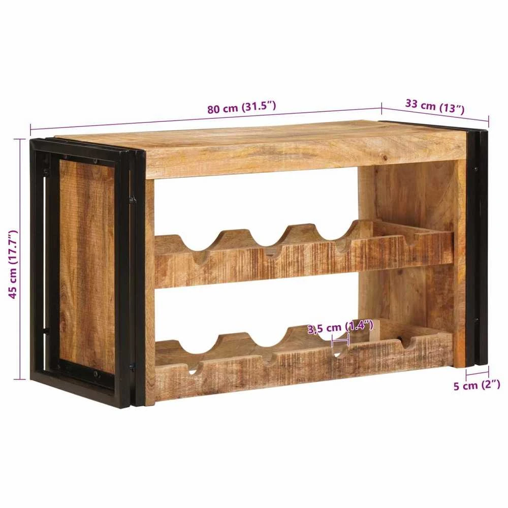 Vyno stovas Ruda 80 x 45 x 33 cm Kietas Rupus Mangų Medis