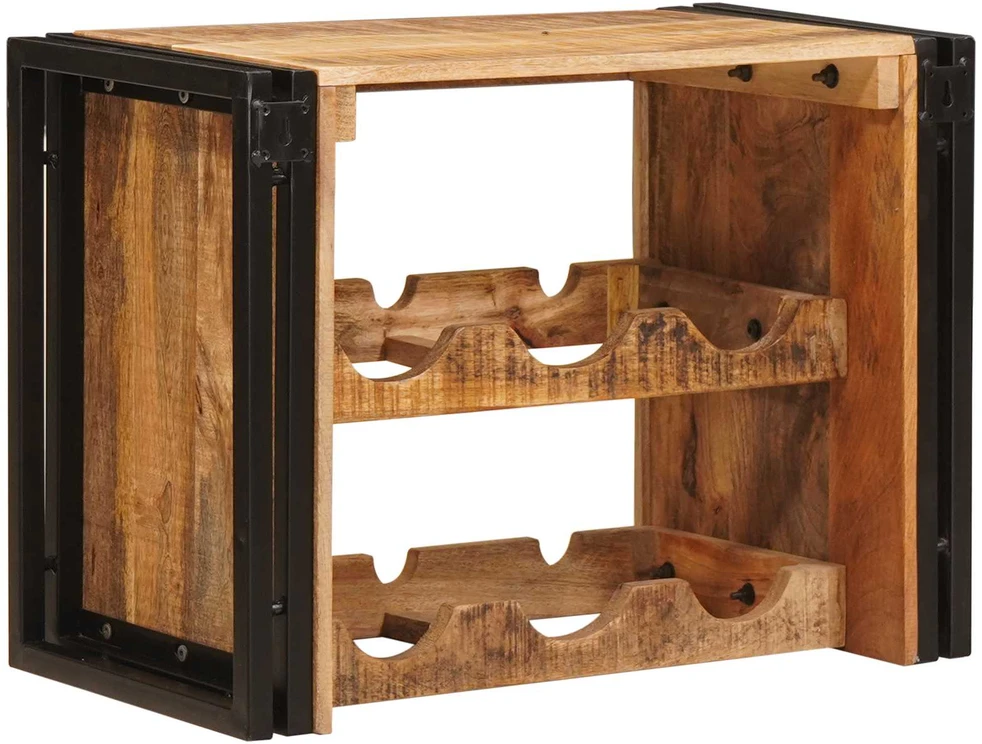 Vyno stovas Ruda 60 x 45 x 33 cm Kietas Rupus Mangų Medis