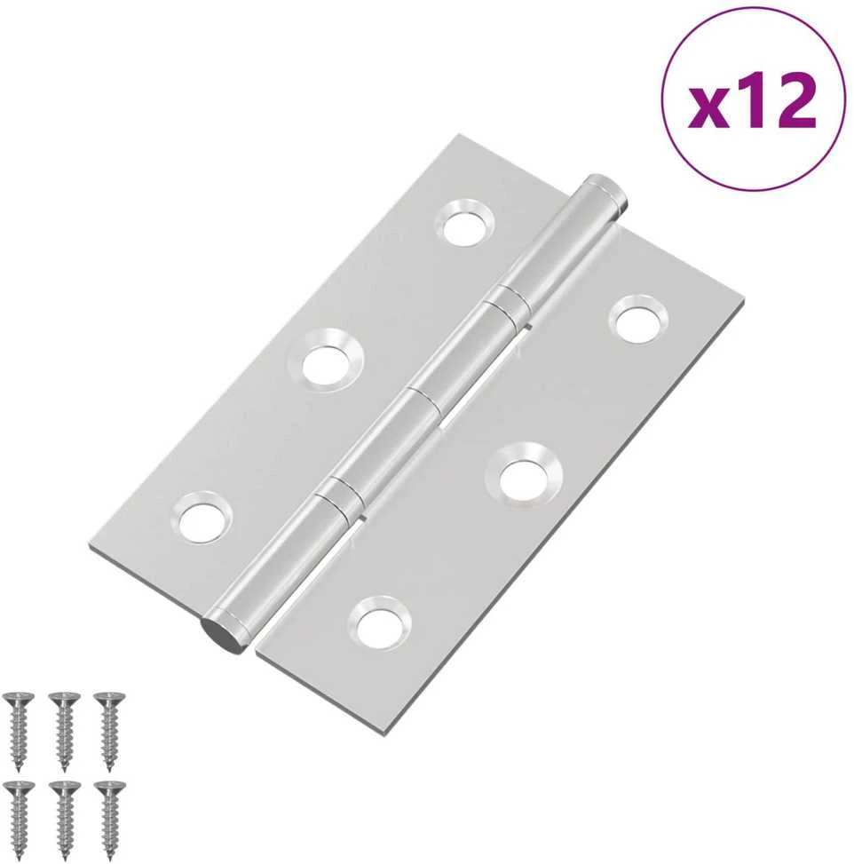 Vyrius Paprastas 12 vnt. Sidabrinė 58 x 35 x 1 mm Plienas