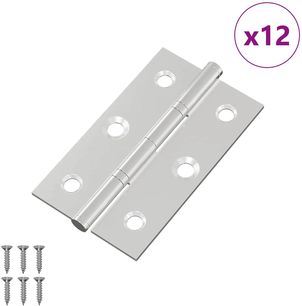 Vyrius Paprastas 12 vnt. Sidabrinė 58 x 35 x 1 mm Plienas