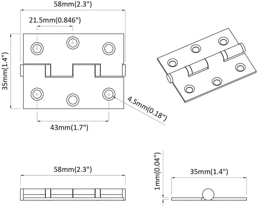 Vyrius Paprastas 899 vnt. Sidabrinė 58 x 35 x 1 mm Plienas