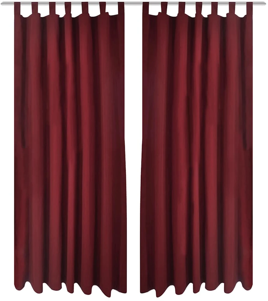 Vyšninės Spalvos Užuolaidos su Kilpomis 140 x 245 cm, 2 vnt.