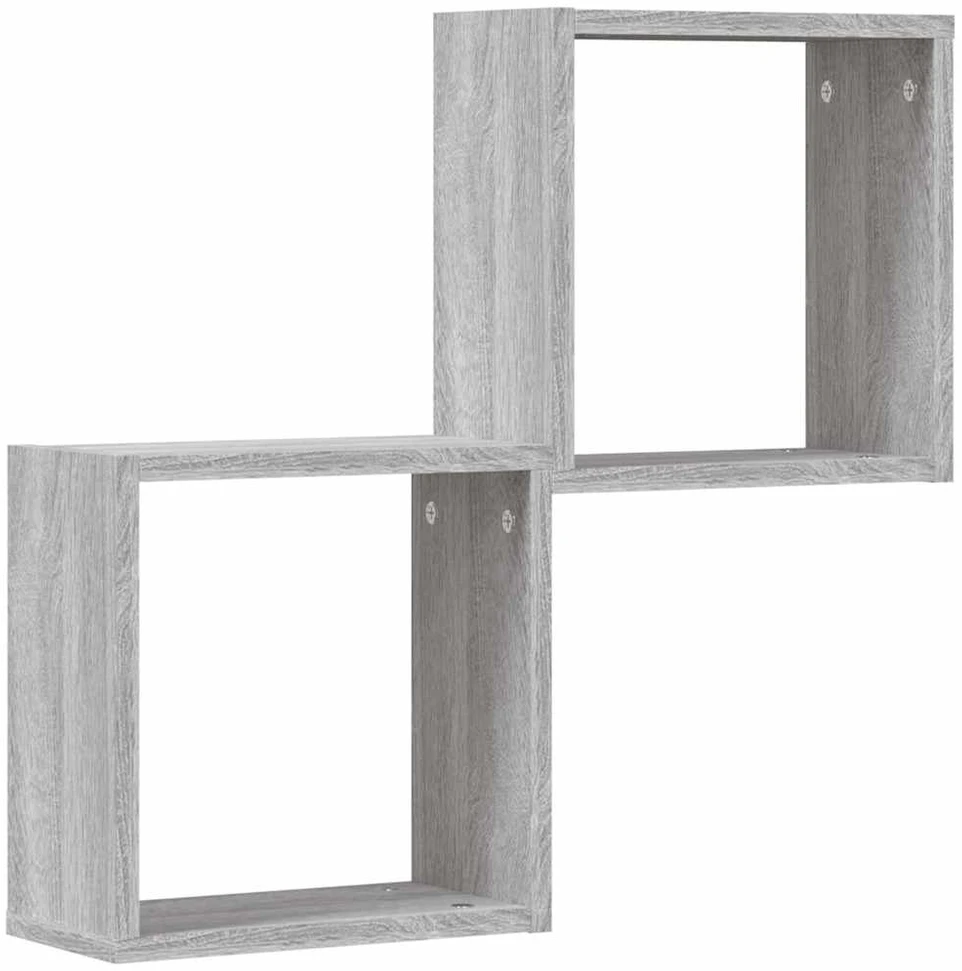 Wall Cube lentynos 2 vnt Pilka Sonoma 30x15x30 cm