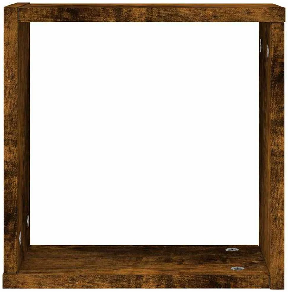 Wall Cube lentynos 4 vnt Rūkytas ąžuolas 30x15x30 cm