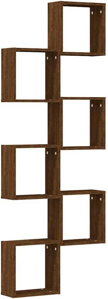 Wall Cube Lentynos 6 vnt Rudas ąžuolas 30x15x30 cm