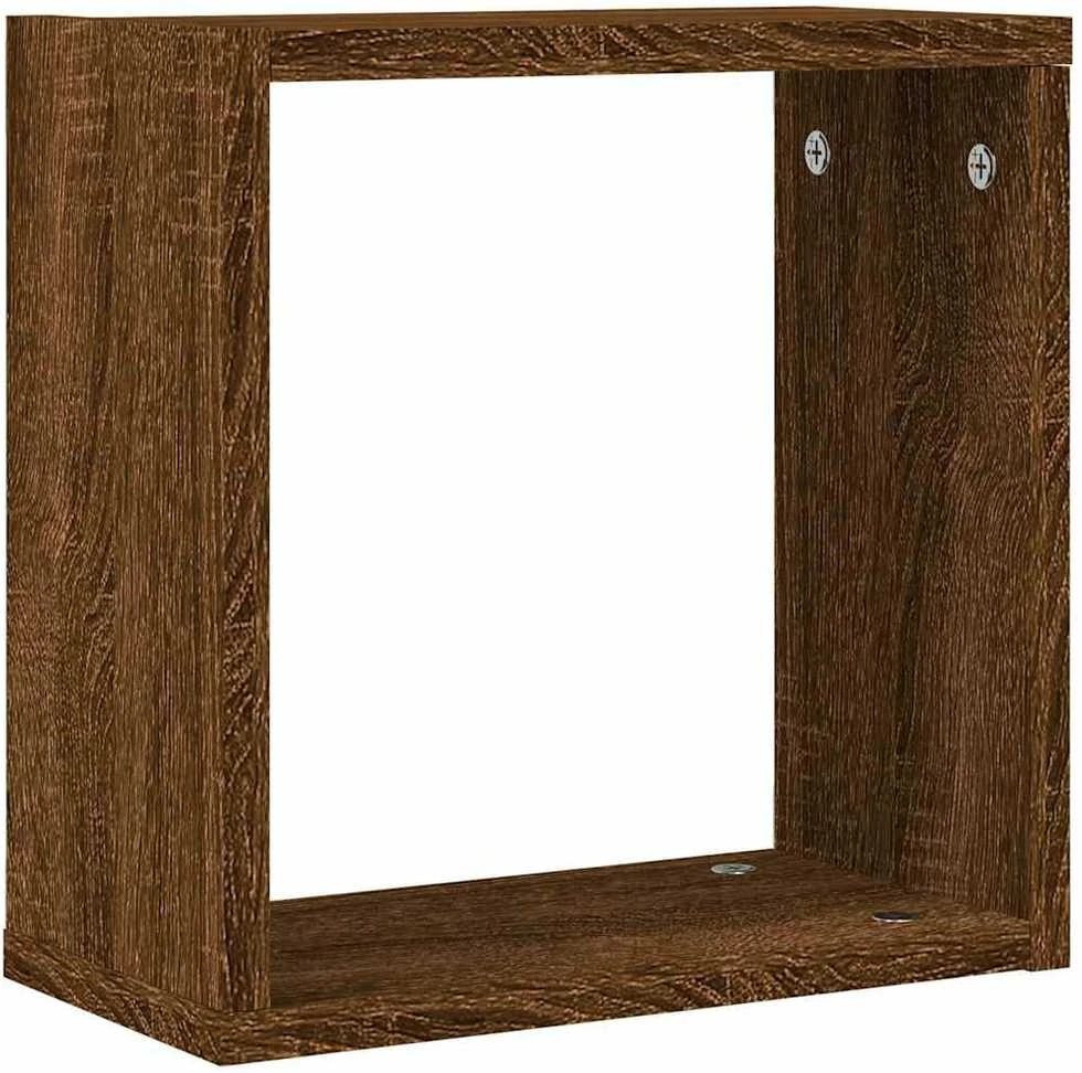Wall Cube Lentynos 6 vnt Rudas ąžuolas 30x15x30 cm