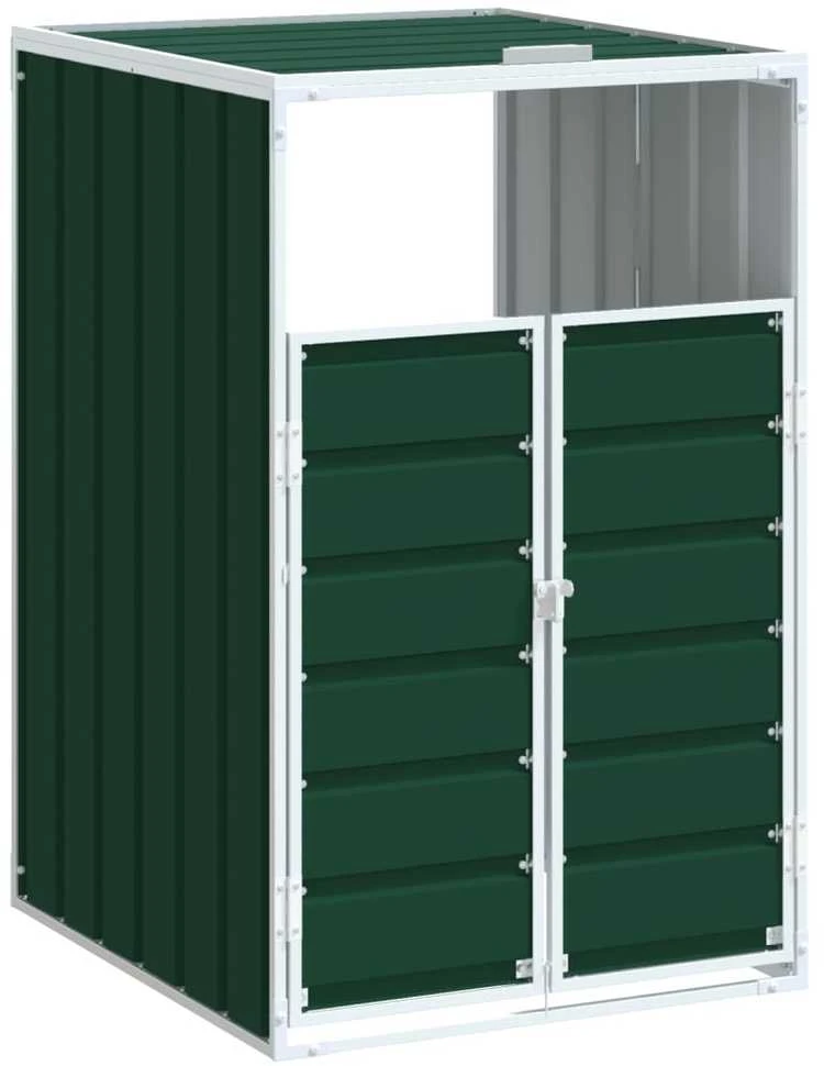 Wheelie Bin saugykla vienai šiukšliadėžei žaliai 72x81x115 cm