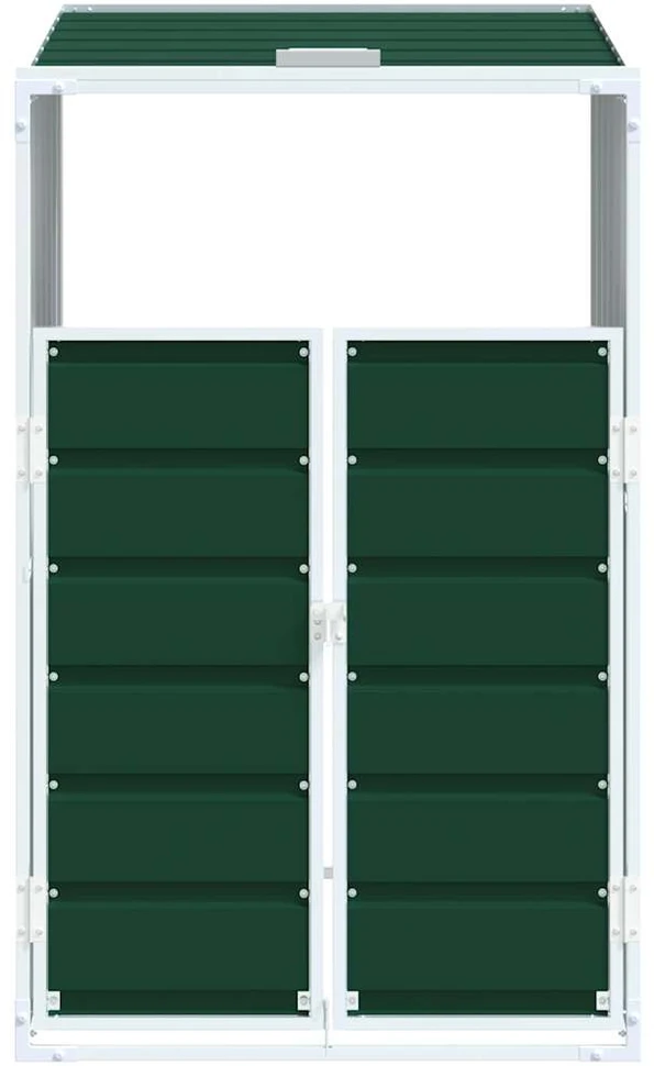 Wheelie Bin saugykla vienai šiukšliadėžei žaliai 72x81x115 cm