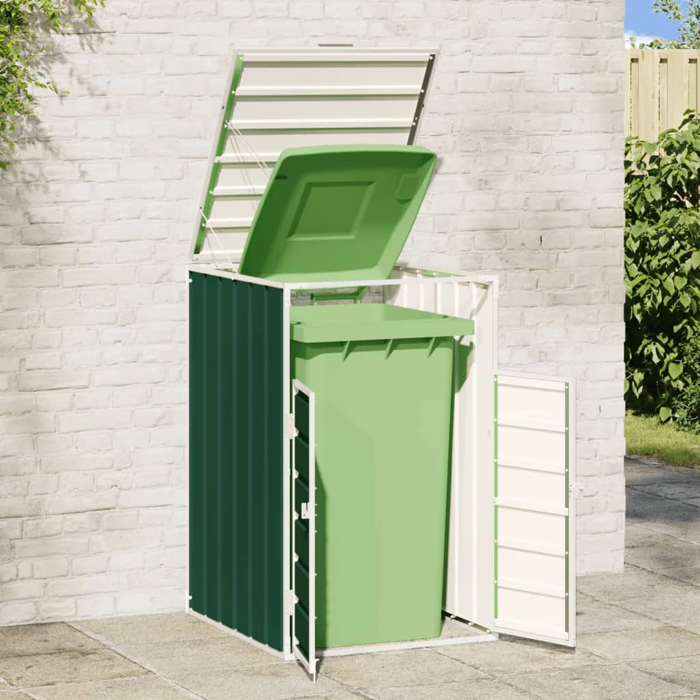 Wheelie Bin saugykla vienai šiukšliadėžei žaliai 72x81x115 cm