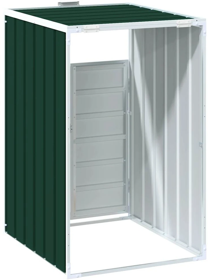 Wheelie Bin saugykla vienai šiukšliadėžei žaliai 72x81x115 cm
