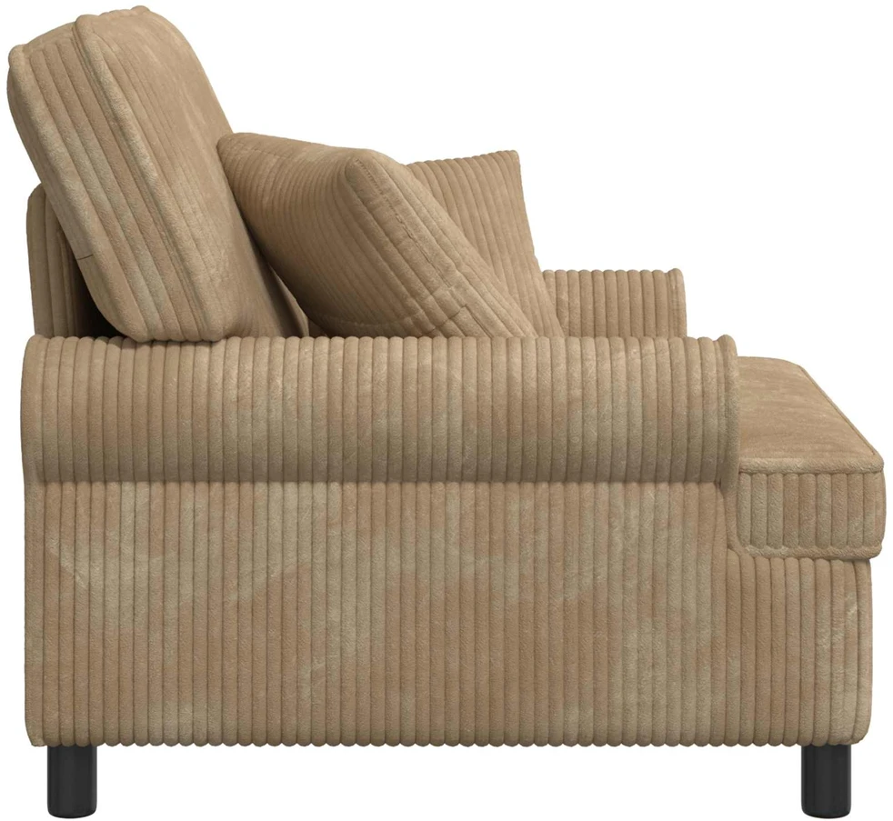 XL fotelis su pagalvėlėmis Taupe 1,5 Eilutės Audinys