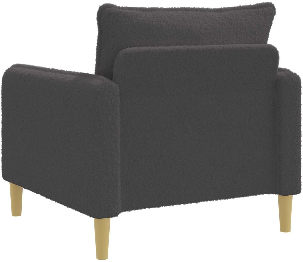 XL fotelis Tamsiai pilka Bouclé