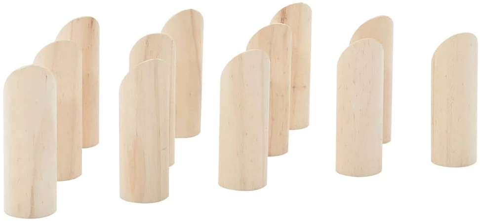 Žaidimo Number Kubb rinkinys su krepšiu, 13 dalių, pušis