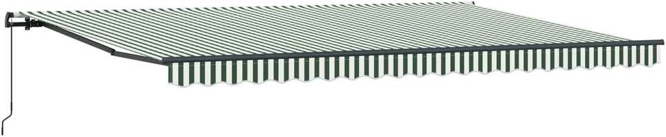 Ištraukiama markizė Žalia ir balta 500 × 300 cm