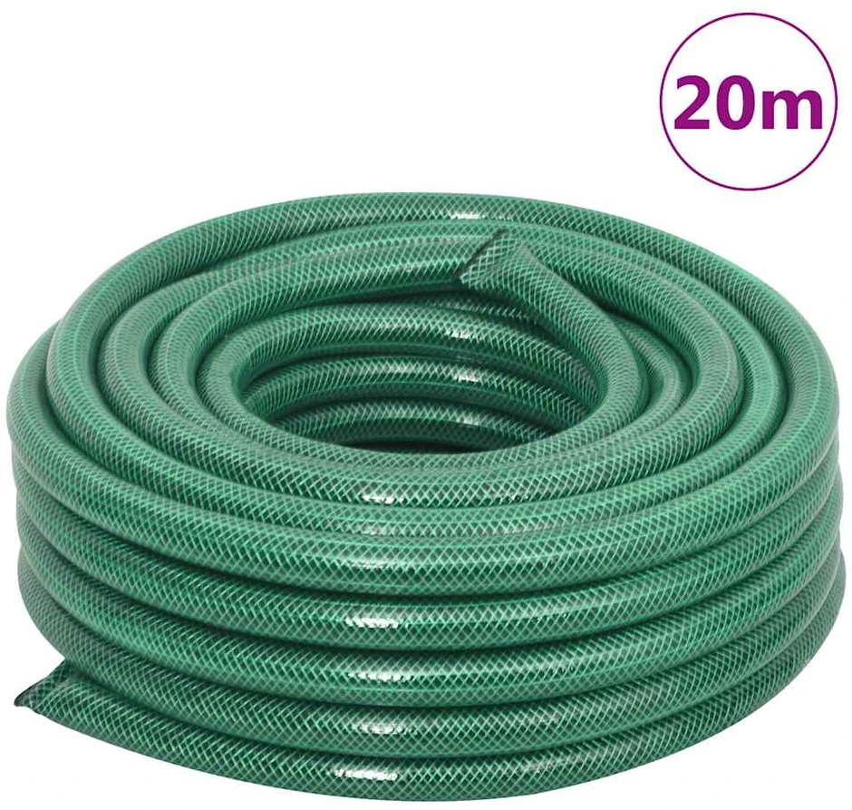 Žarnos ritė su tvirtinimo detalėmis, žalia, 0,75", 20m, PVC