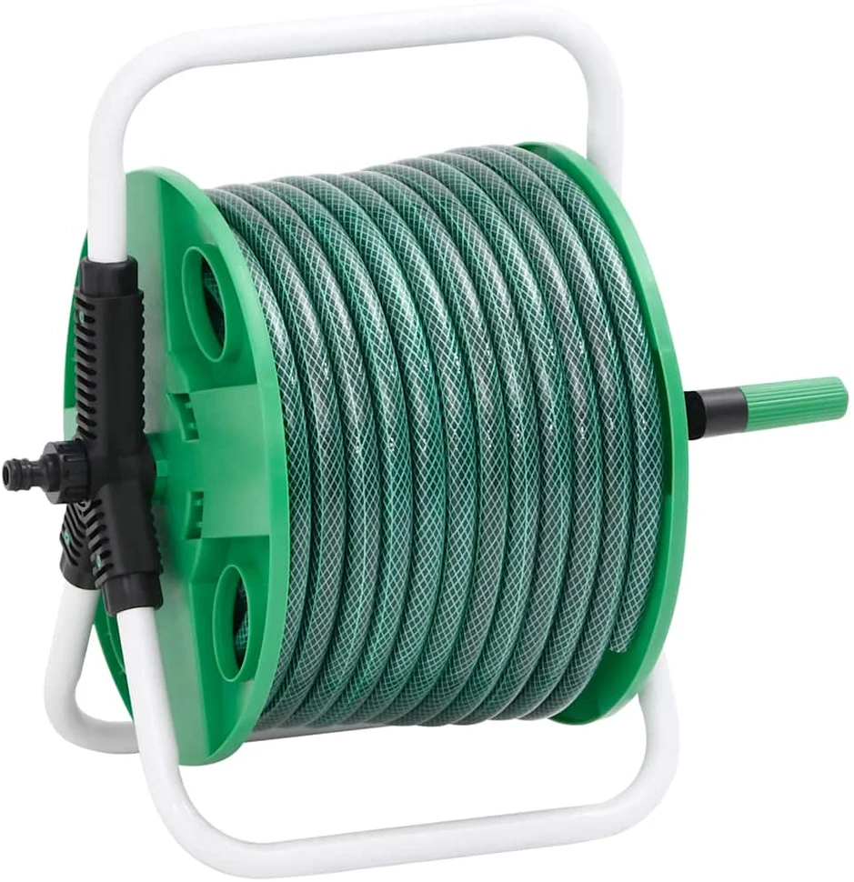 Žarnos ritė su tvirtinimo detalėmis, žalia, 0,5", 30m, PVC