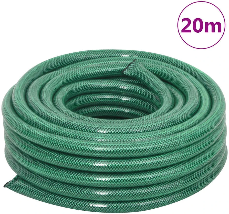 Žarnos ritė su tvirtinimo detalėmis, žalia, 0,75", 20m, PVC