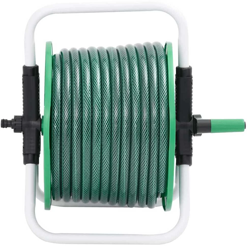 Žarnos ritė su tvirtinimo detalėmis, žalia, 0,5", 30m, PVC