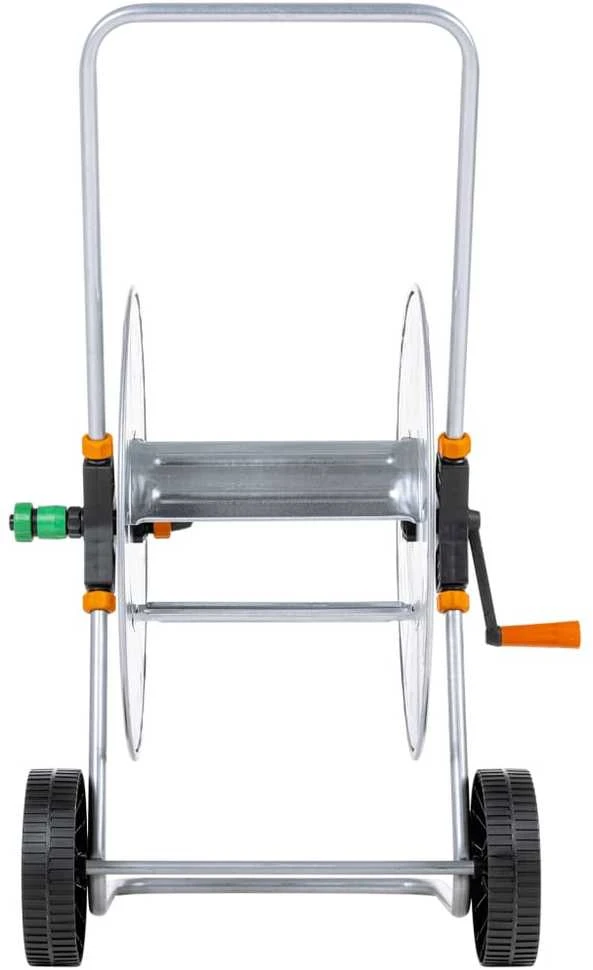 Žarnos ritės vežimėlis 110 m 1/2"/80 m 3/4" žarnai, plienas