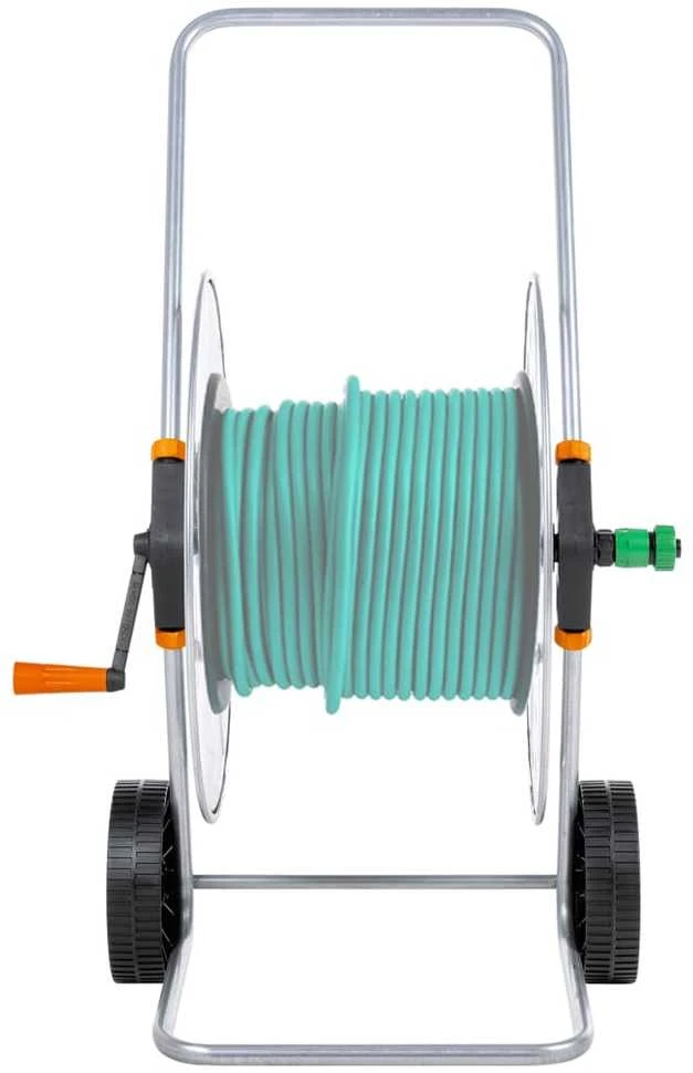 Žarnos ritės vežimėlis 110 m 1/2"/80 m 3/4" žarnai, plienas