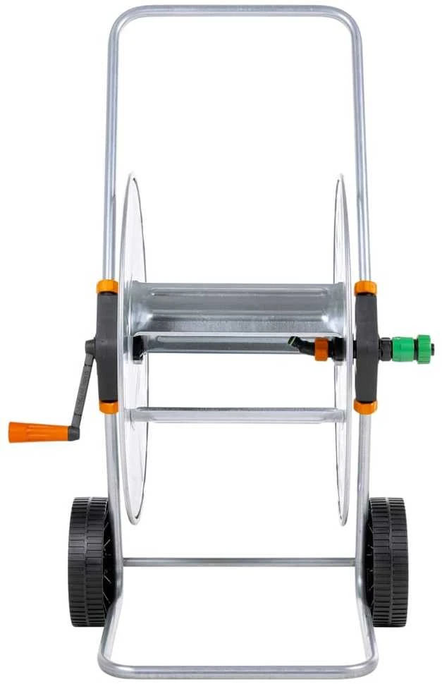 Žarnos ritės vežimėlis 110 m 1/2"/80 m 3/4" žarnai, plienas