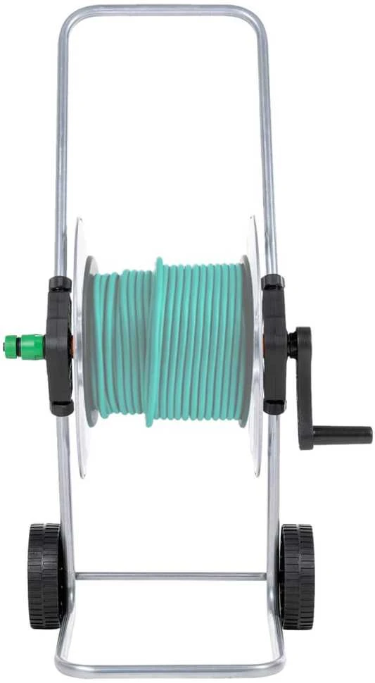 Žarnos ritės vežimėlis 50 m 1/2" arba 35 m 3/4" žarnai, plienas