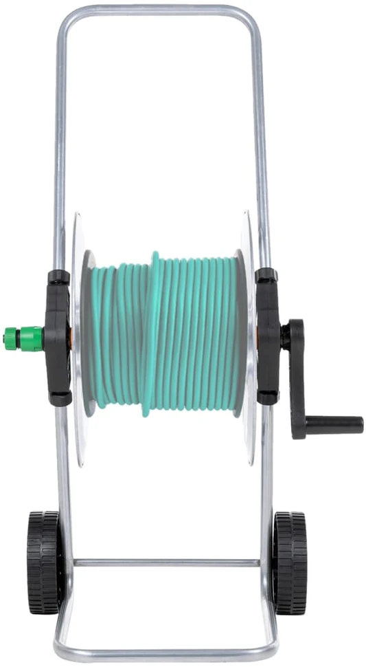 Žarnos ritės vežimėlis 50 m 1/2" arba 35 m 3/4" žarnai, plienas