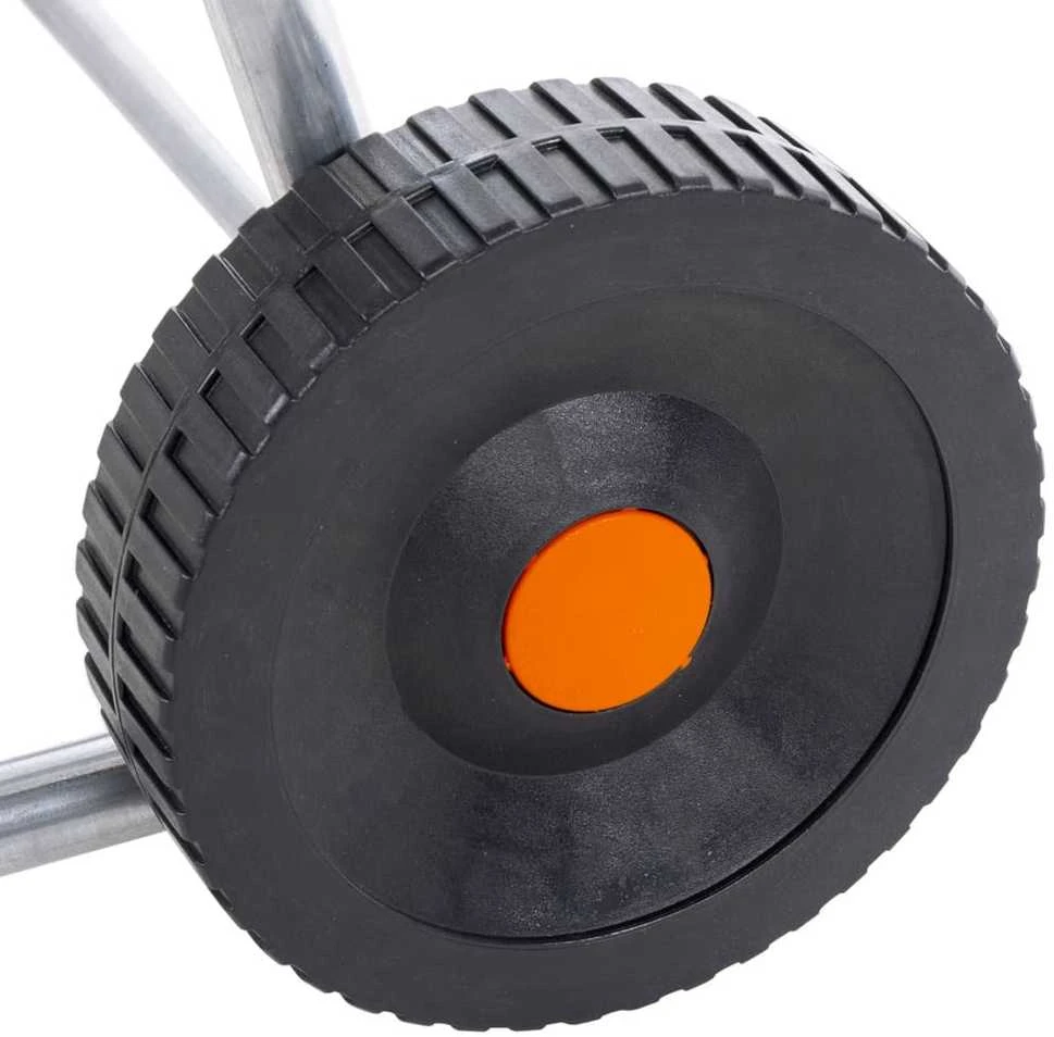 Žarnos ritės vežimėlis 80 m 1/2" arba 50 m 3/4" žarnai, plienas