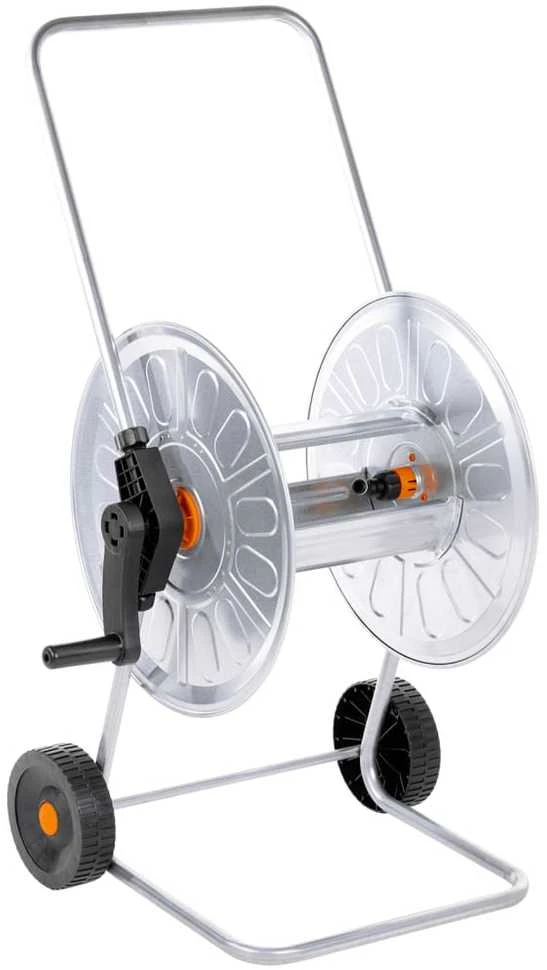 Žarnos ritės vežimėlis 80 m 1/2" arba 50 m 3/4" žarnai, plienas