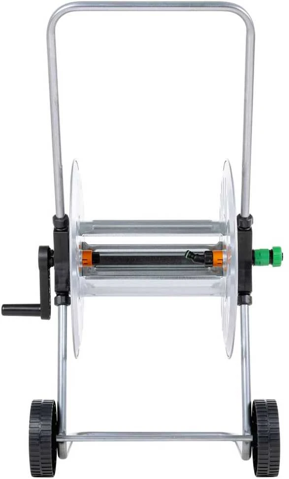 Žarnos ritės vežimėlis 80 m 1/2" arba 50 m 3/4" žarnai, plienas