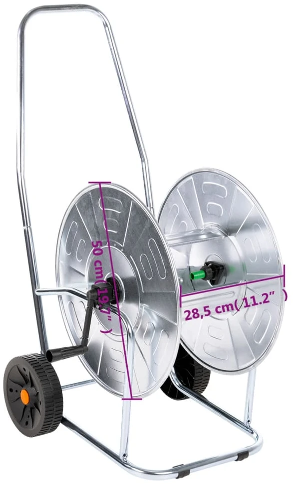 Žarnos ritės vežimėlis 80 m 3/4" žarnai, plienas