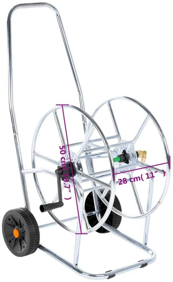 Žarnos ritės vežimėlis 80 m 3/4" žarnai, plienas