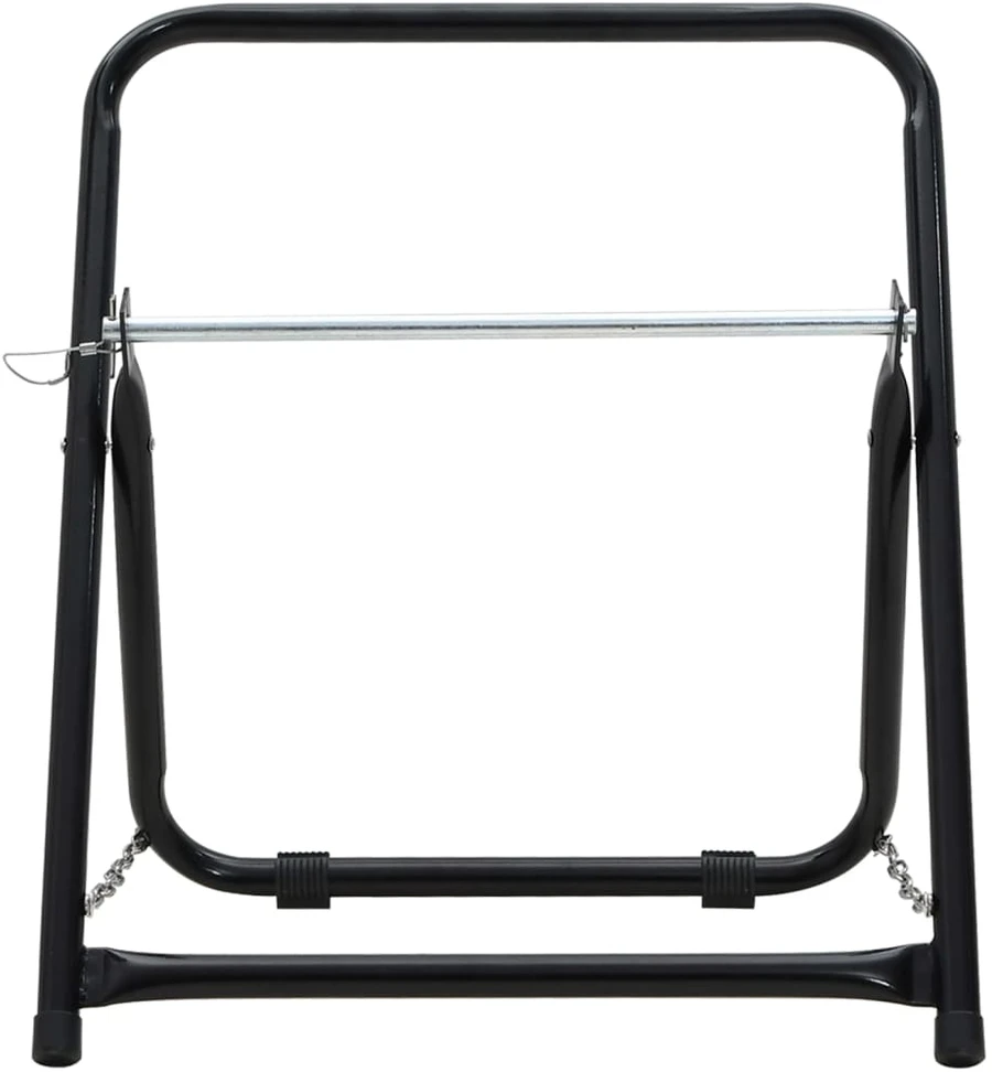 Žarnos ritės vežimėlis, juodas, 48cm, plienas, 45kg