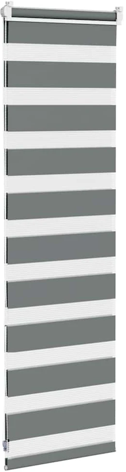 Zebra žaliuzės tamsiai pilka 40x100 cm audinio plotis 35,9 cm