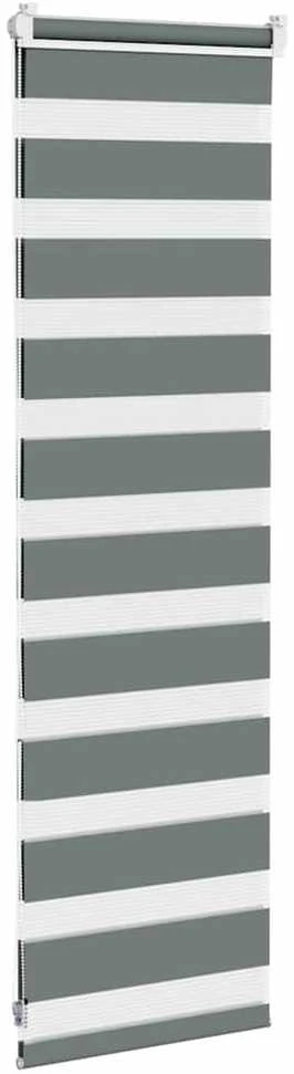 Zebra žaliuzės tamsiai pilka 40x100 cm audinio plotis 35,9 cm
