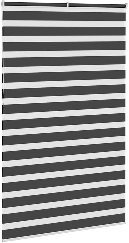 Zebrinė žaliuzė, juodos spalvos, 145x230 cm, audinys, plotis 140,9 cm, poliesteris