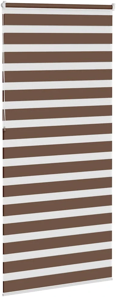 Zebrinės žaliuzės, rudos, 100x230 cm, audinys, plotis 95,9 cm, poliesteris