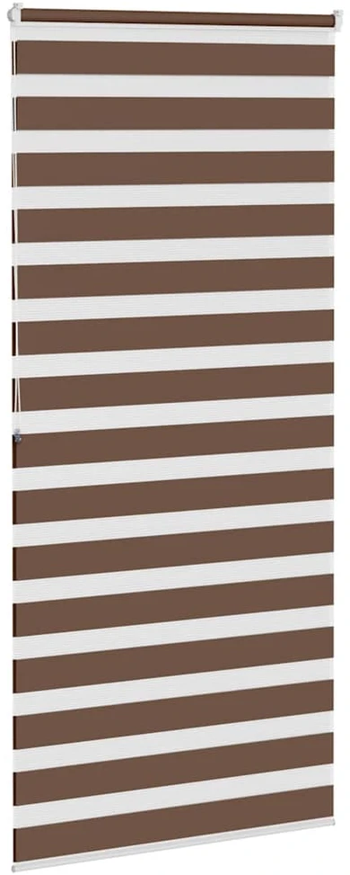 Zebrinės žaliuzės, rudos, 105x200 cm, audinys, plotis 100,9 cm, poliesteris