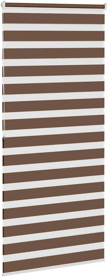 Zebrinės žaliuzės, rudos, 110x200 cm, audinys, plotis 105,9 cm, poliesteris