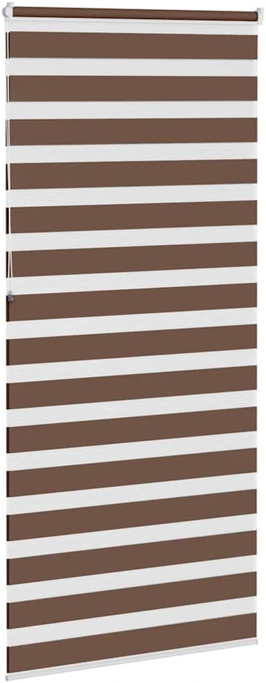 Zebrinės žaliuzės, rudos, 115x230 cm, audinys, plotis 110,9 cm, poliesteris