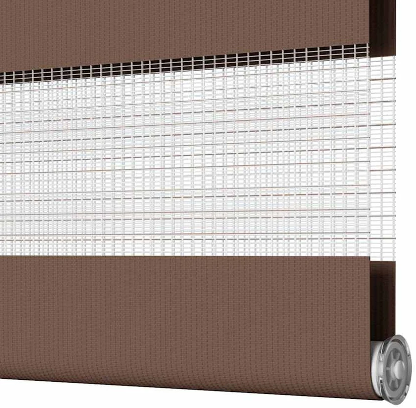 Zebrinės žaliuzės, rudos, 120x230 cm, audinys, plotis 115,9 cm, poliesteris